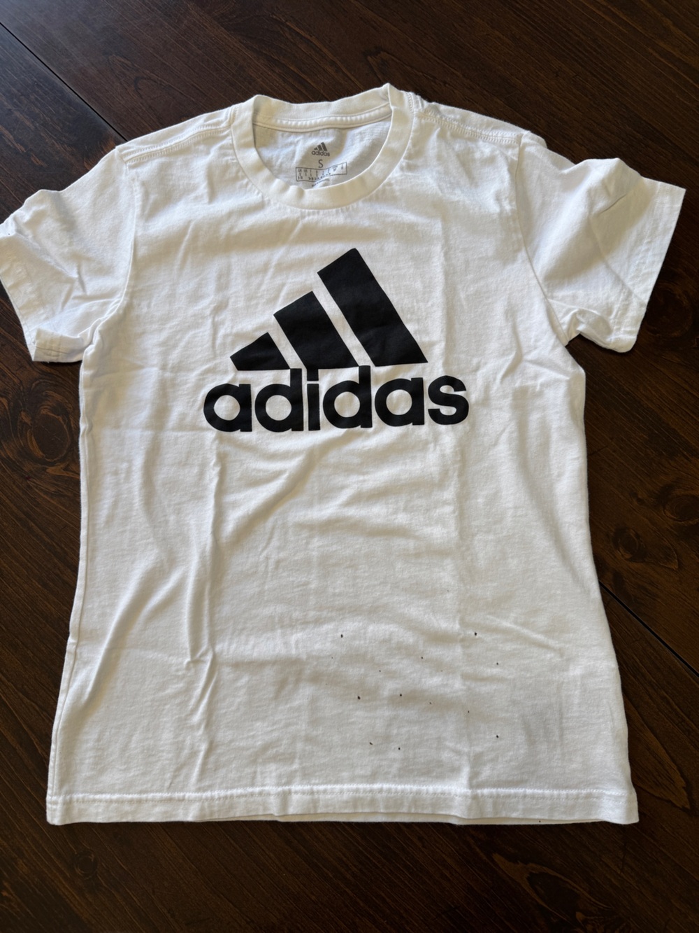 Adidas White Logo T‑Shirt